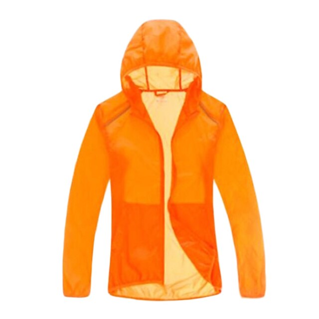  Homme Femme Unisexe Veste de Randonnée Outdoor Printemps Eté Etanche Coupe Vent Respirable Séchage rapide Veste Veste Coupe Vent Hauts / Top Fermeture éclair simple Zip totalement visible Camping