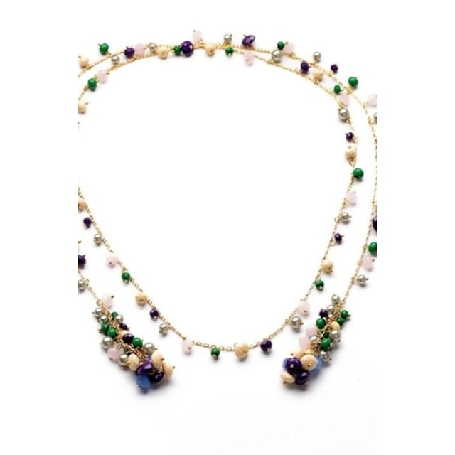  perles de mode pendentif plaqué or pull brins de chaîne collier (1 pc)