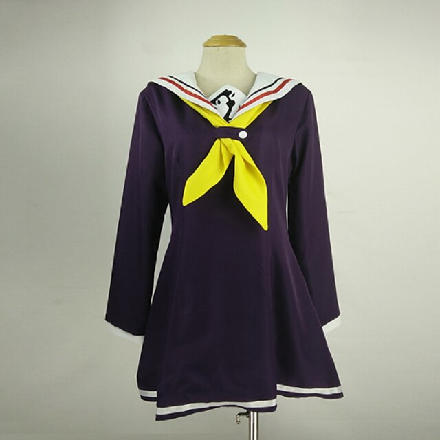  Inspired by No Game No Life Shiro Anime Cosplay Costumes Japanese Cosplay Suits Color Block Long Sleeve Dress / Socks / Tie For Women's