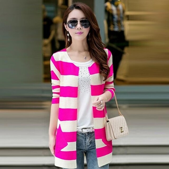  zian® dámská halenka pruh volný dlouhý svetr svetr (více barev)