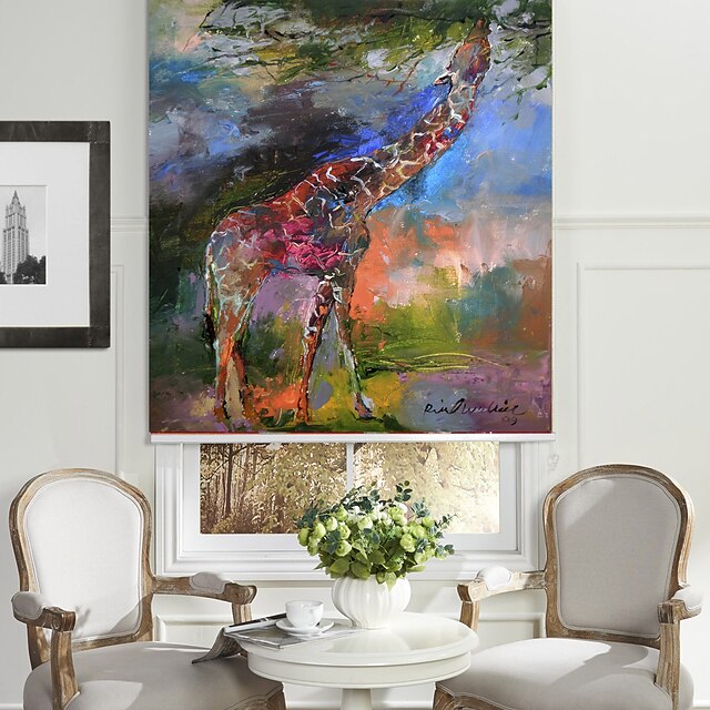  абстрактная живопись маслом стиль жираф ролик тени