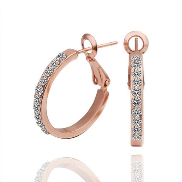  Boucles d'oreille gitane Cristal Plaqué or Imitation de diamant Doré Bijoux Mariage Soirée Quotidien
