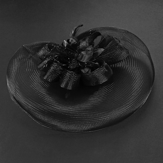 Elegant Tulle Fascinators with Feathers