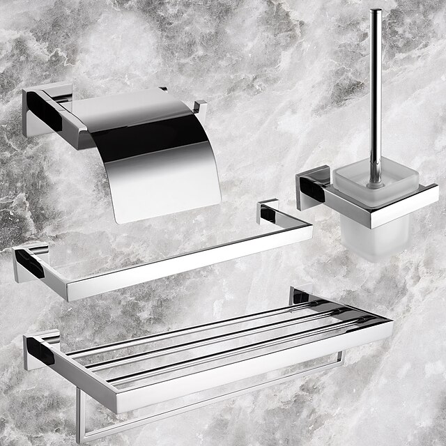  PHASAT®,Bathroom Accessory Set Stainless Steel Wall Mounted Stainless Steel Contemporary