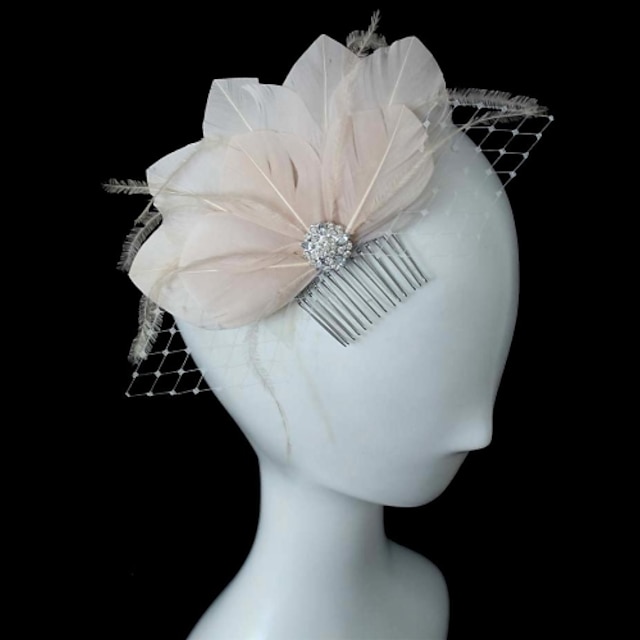  Women's Feather Headpiece-Wedding Special Occasion Fascinators
