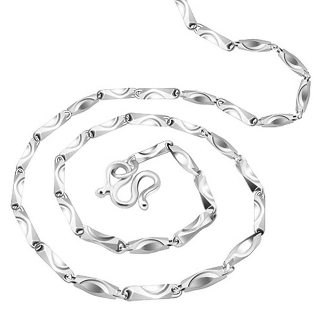  Ожерелье Ожерелья-цепочки Бижутерия Стерлинговое серебро Для вечеринок Серебряный 1шт Подарок
