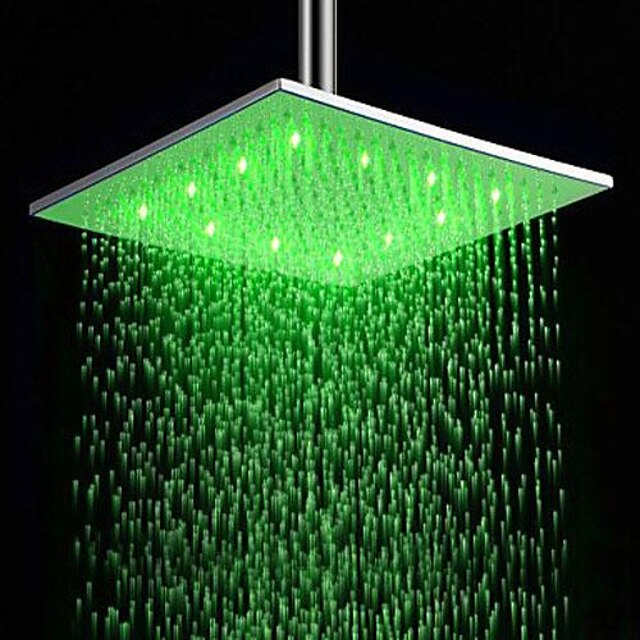  12 inch rvs douche kop met kleur veranderende led licht