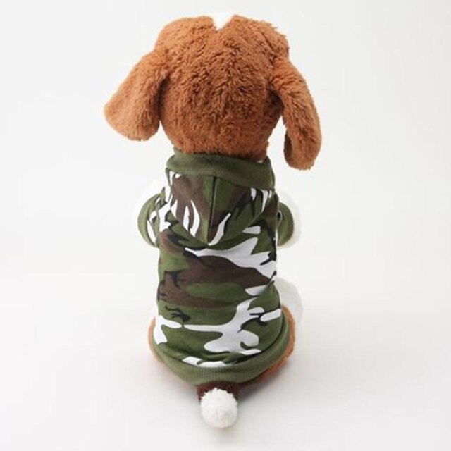  Hond Hoodies camouflage Modieus Winter Hondenkleding Ademend Roze Groen Kostuum Katoen S M L
