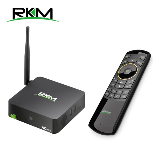  RKM(Rikomagic)MK902 Andriod TV Box 2GB RAM 16GB ROM Quad Core RK3188 with MK705 Fly Mouse Keyboard