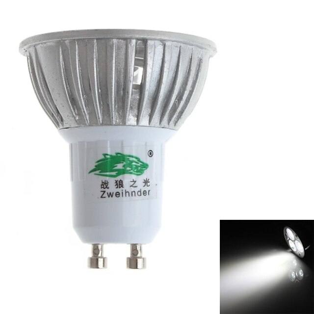  3W GU10 LED-spotlights MR16 3 DIP-LED 280-300 lm Naturlig vit Dekorativ AC 85-265 V