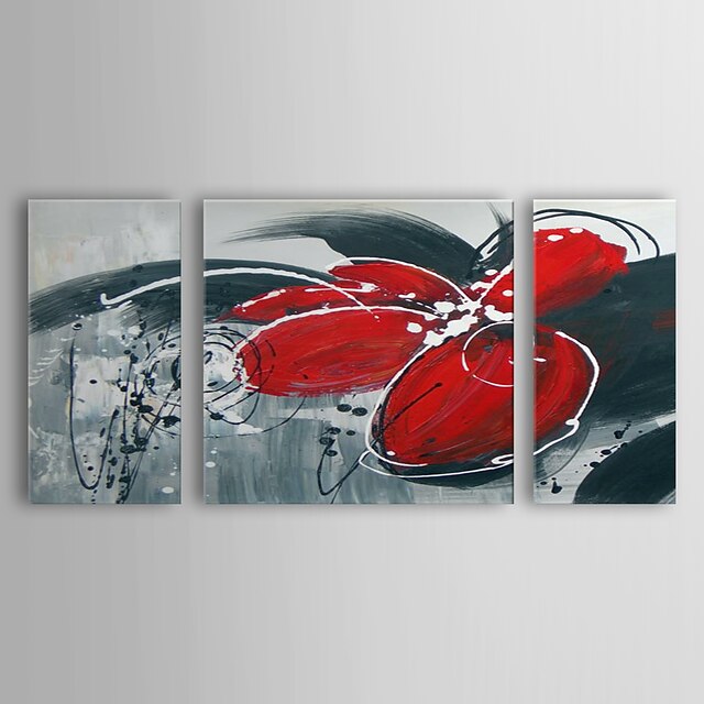  Kézzel festett Absztrakt Vízszintes panoráma Vászon Hang festett olajfestmény lakberendezési Három elem