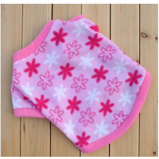  Cat Dog Sweater Sweatshirt Flower Casual / Daily Winter Dog Clothes Warm Pink Costume Polar Fleece XS S M L