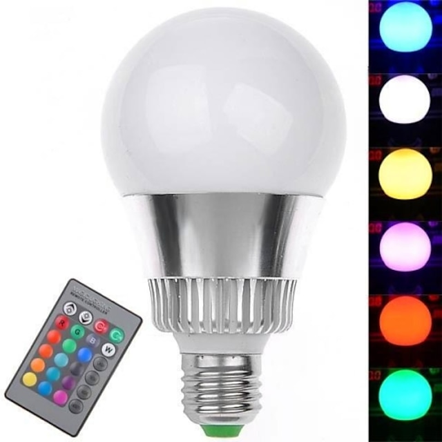  YWXLIGHT® 1pc 7 W Smart LED-lampe 250-300 lm E26 / E27 A19 1 LED Perler Højeffekts-LED Fjernstyret Dekorativ Farvegradient RGB 85-265 V / RoHs
