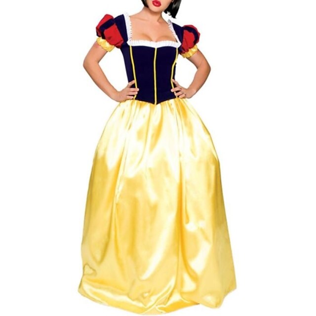  Princess Cosplay Costume Women's Sexy Uniforms Halloween Festival / Holiday Spandex Polyester Golden Women's Carnival Costumes / Top / Skirt / Headwear / Top / Skirt