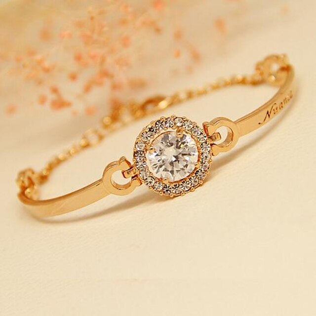  Women's Gorgeous Gold Plated Crystal Sun Design Bracelet