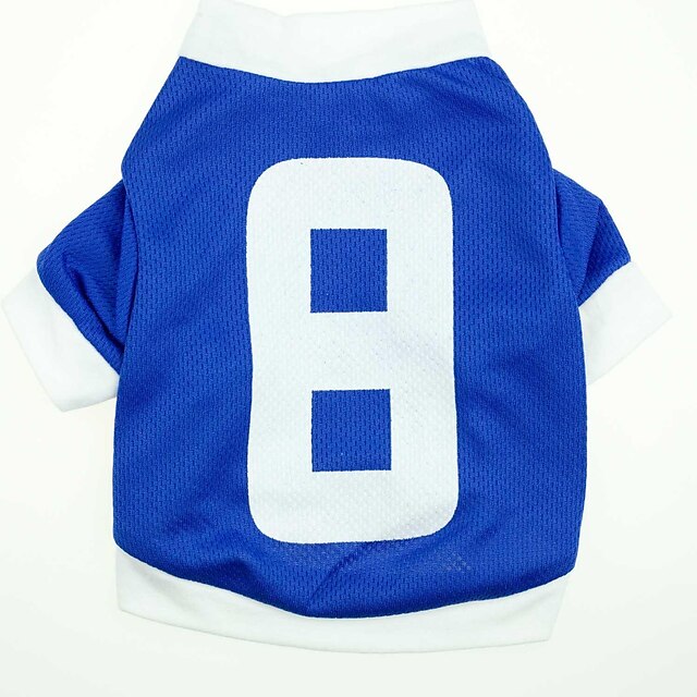  Kat Hond T-shirt Shirt Gilet Letter & Nummer Casual / Dagelijks Sport Hondenkleding Puppy kleding Hondenoutfits Blauw Kostuum voor Girl and Boy Dog Textiel Binnenwerk XS S M L