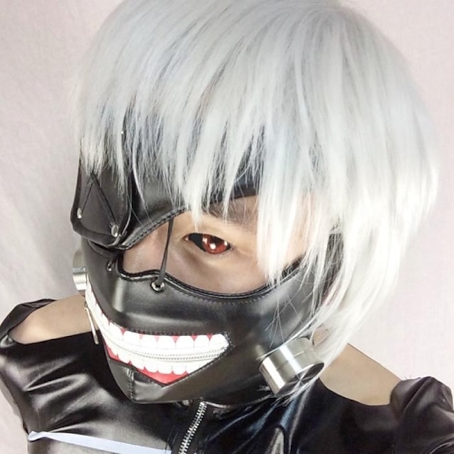  Maske Inspireret af Tokyo Ghoul Cosplay Anime Cosplay Tilbehør Maske Læder Herre Dame nyt Varm
