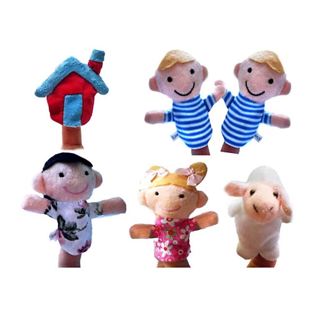  Schaf Marionetten Niedlich Spaß lieblich Textil Plüsch Mädchen Spielzeuge Geschenk 6 pcs
