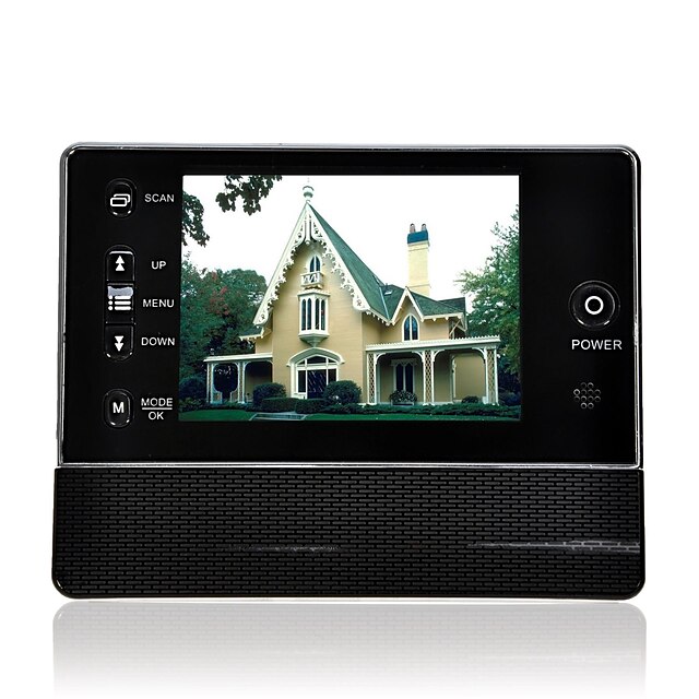  HD 0.3MP 3.5-inch TFT LCD Door Doorbell Peephole Viewer Camera DVR 3X Zoom IR 3-LED Supports Night Vision 32GB
