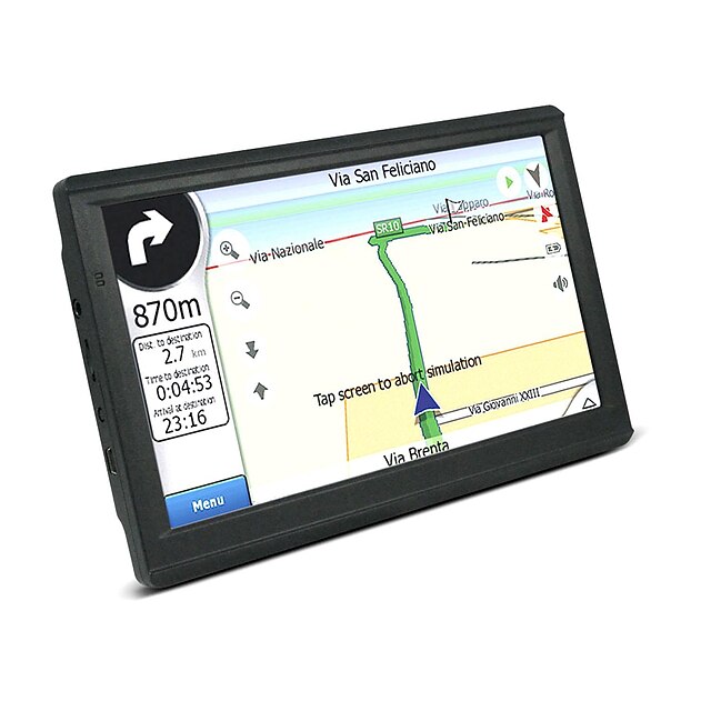  7 inch ecran LCD tactil 800x480 Windows CE 6.0 800MHz GPS Harta cpu fm mp3 mp4 128m berbec auto de navigare