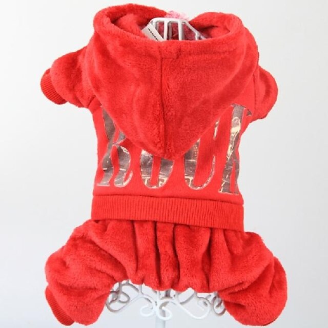  Chat Chien Pulls à capuche Cosplay Mariage Hiver Vêtements pour Chien Rouge Costume Velours côtelé XS S M L XL