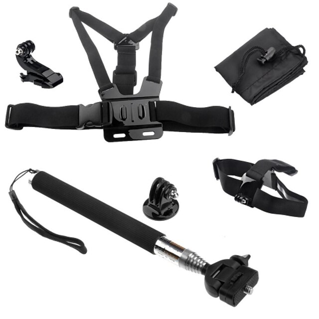  Telescopic Pole Chest Harness Front Mounting 6 pcs 1039 Action Camera Gopro 5 Xiaomi Camera Gopro 4 Gopro 4 Silver Gopro 4 Session Plastic Nylon Aluminium Alloy / Gopro 3+ / Sports DV / Gopro 4 Black