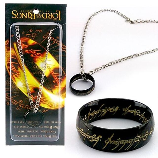 The Lord of the Rings Men's Movie Cosplay Golden / White More Accessories Necklace Stainless Steel