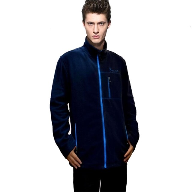  gris polyester thermique à manches longues en molleton de Quirrel hommes vestes bleu