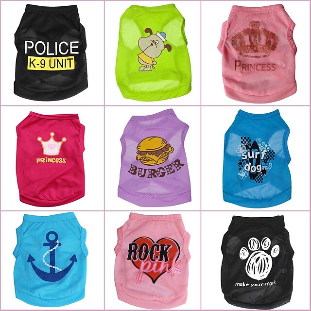  Kat Hond T-shirt Cartoon Hondenkleding Regenboog Kostuum Textiel Binnenwerk XS S M L