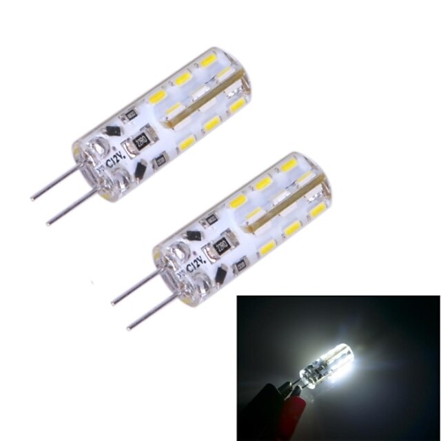  2pcs LED-lampor med G-sockel 100~120 lm G4 24 LED-pärlor SMD 3014 Kallvit 12 V