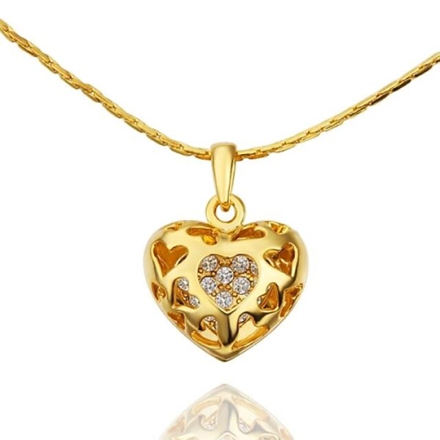 Top Grade 18KRGP Lovely Heart-shaped 