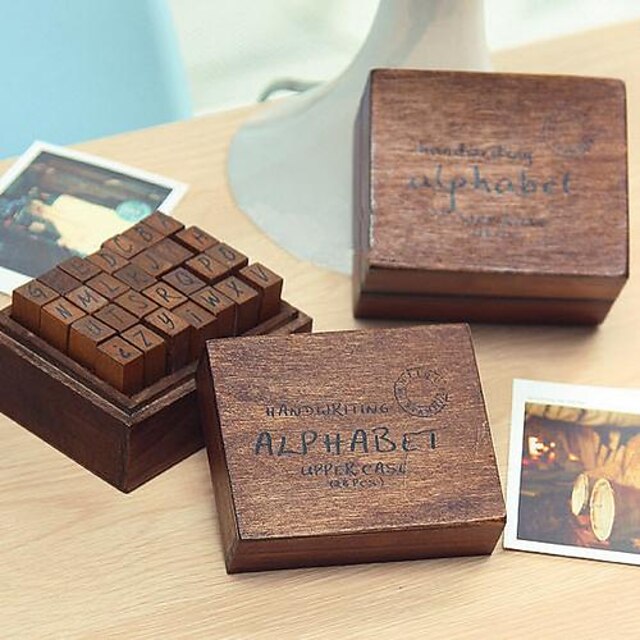  28 pcs Wooden / Wood Party / Office / Career Stamp Blocks