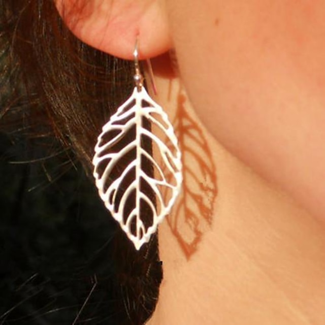  Women's Drop Earrings Leaf Statement Ladies Party Casual Vintage Fashion Earrings Jewelry Gold / Silver For Party Daily