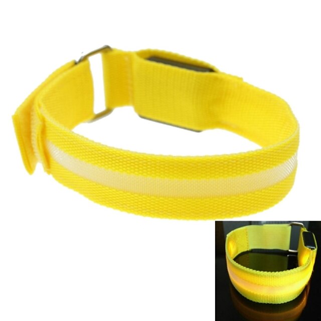  led scherm armband riem armband geel (2xcr2032)