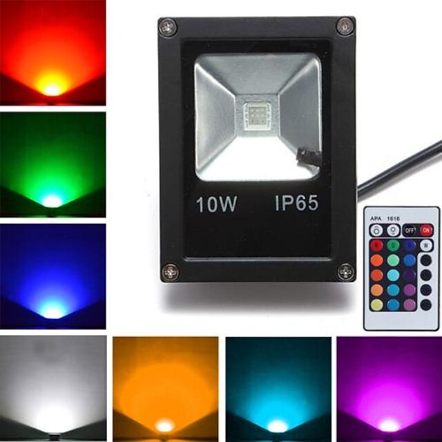  1pc 10 W 800 lm 1 LED Perler Højeffekts-LED Fjernstyret RGB 85-265 V