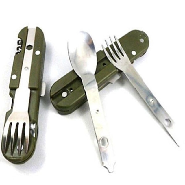  Camping Eating Utensil Set Chopsticks Camping Fork Multifunctional 8 in 1 for Stainless Steel Outdoor Outdoor