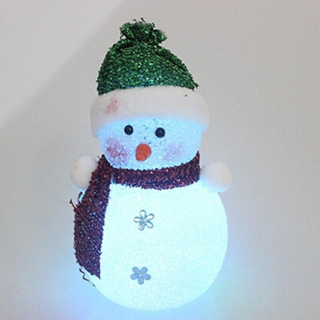  16см креативный красочный ледяной кристалл рождественские снеговики привели свет