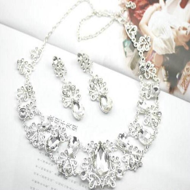  Wit Diamant oorbellen Sieraden Zilver Voor Bruiloft