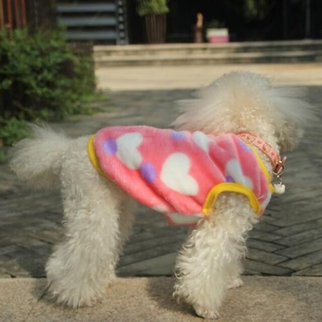  Cat Dog Sweater Sweatshirt Heart Casual / Daily Winter Dog Clothes Pink Costume Polar Fleece XS S M L XL