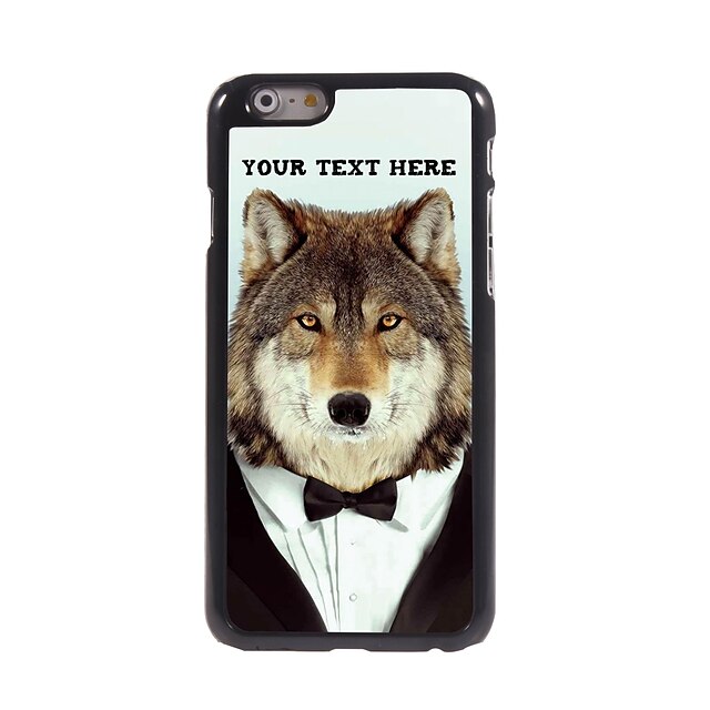  персонализированные телефон случае - волк дизайн корпуса металл для iphone 6 плюс