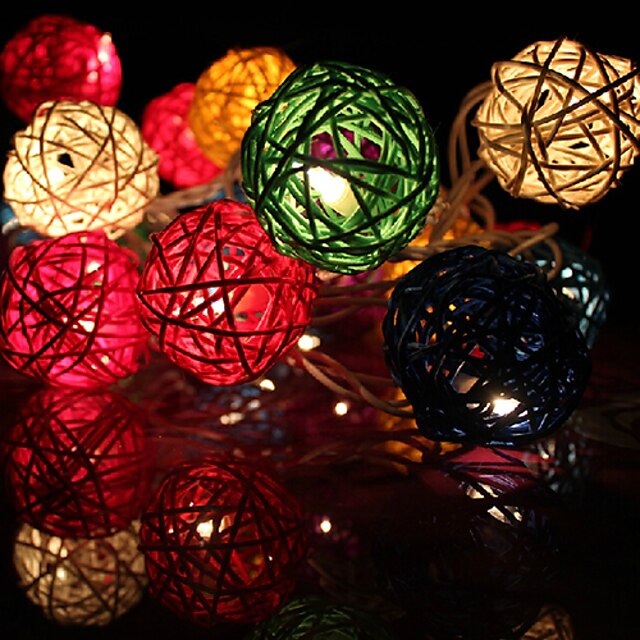  20LED 2.5m Decorative Rattan String Lights (AC220V) ,Random Color