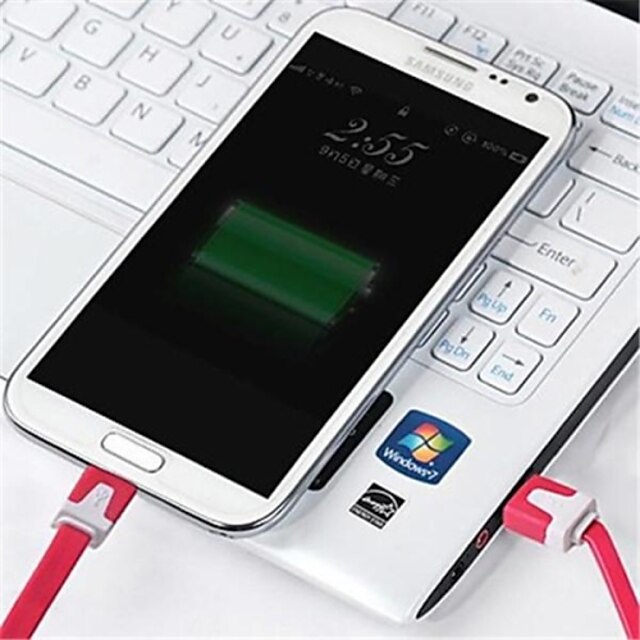  Mikro USB Kabel 1m-1.99m / 3ft-6ft Plastikker USB-kabeladapter Til Samsung