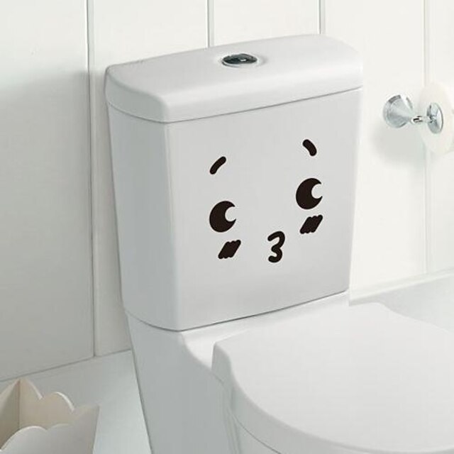 Wall Stickers Wall Decals, Cartoon Cute face toilet paste PVC Wall Stickers 2024 4.99