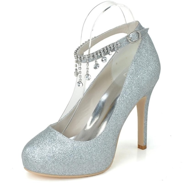 Women's Glitter Spring / Summer / Winter Stiletto Heel / Platform Silver / Blue / Gold / Wedding / Party & Evening
