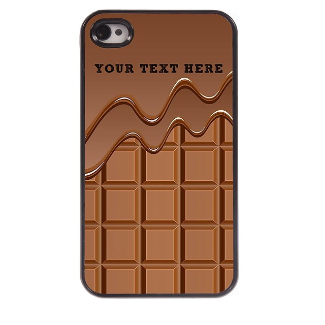  cazul în care telefonul personalizate - ciocolata carcasa de metal de design pentru iPhone 4 / 4s