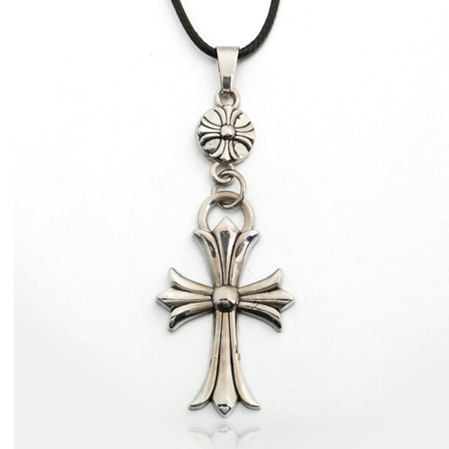  Herrn Pendant Halskette Leder Kreuz Christus Modische Halsketten Schmuck Für Party Alltag Normal