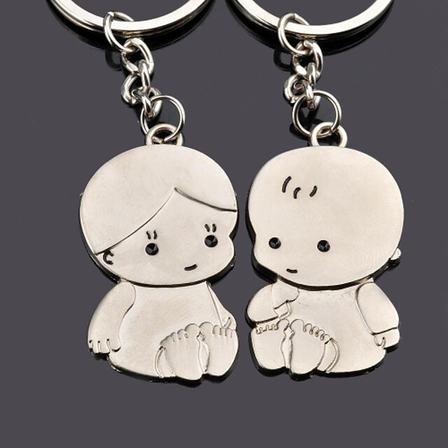  Personalized Engraving Child Metal Couple Keychain 