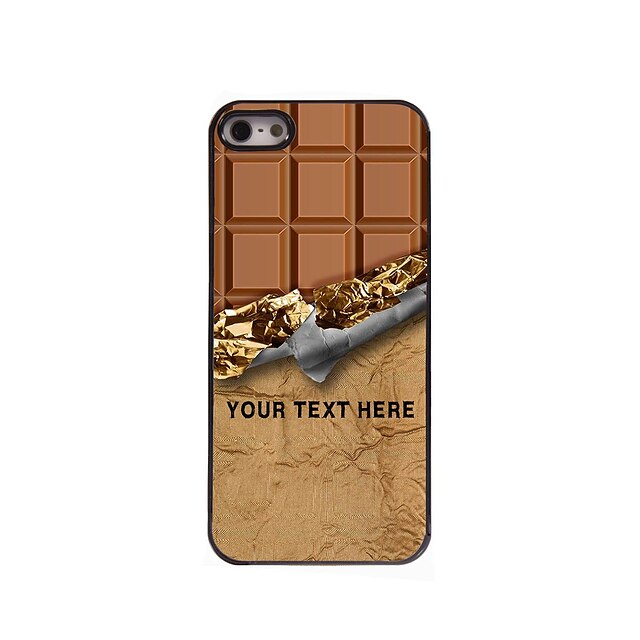  personlig telefon taske - sød chokolade design metal etui til iPhone 5 / 5s