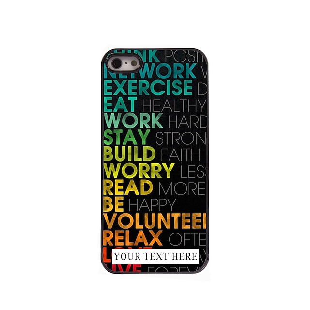  gepersonaliseerde telefoon case - kleurrijk ontwerp metalen behuizing voor de iPhone 5 / 5s