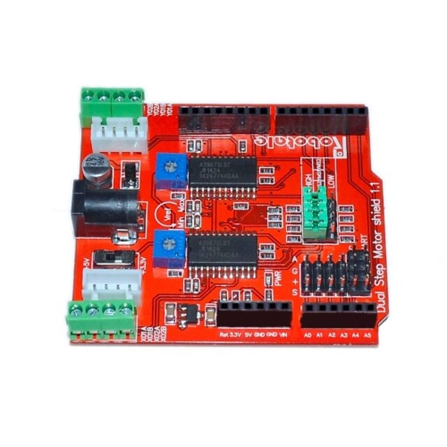  itead dois canais de unidade de motor de passo de placas de expansão escudo para arduino - vermelho